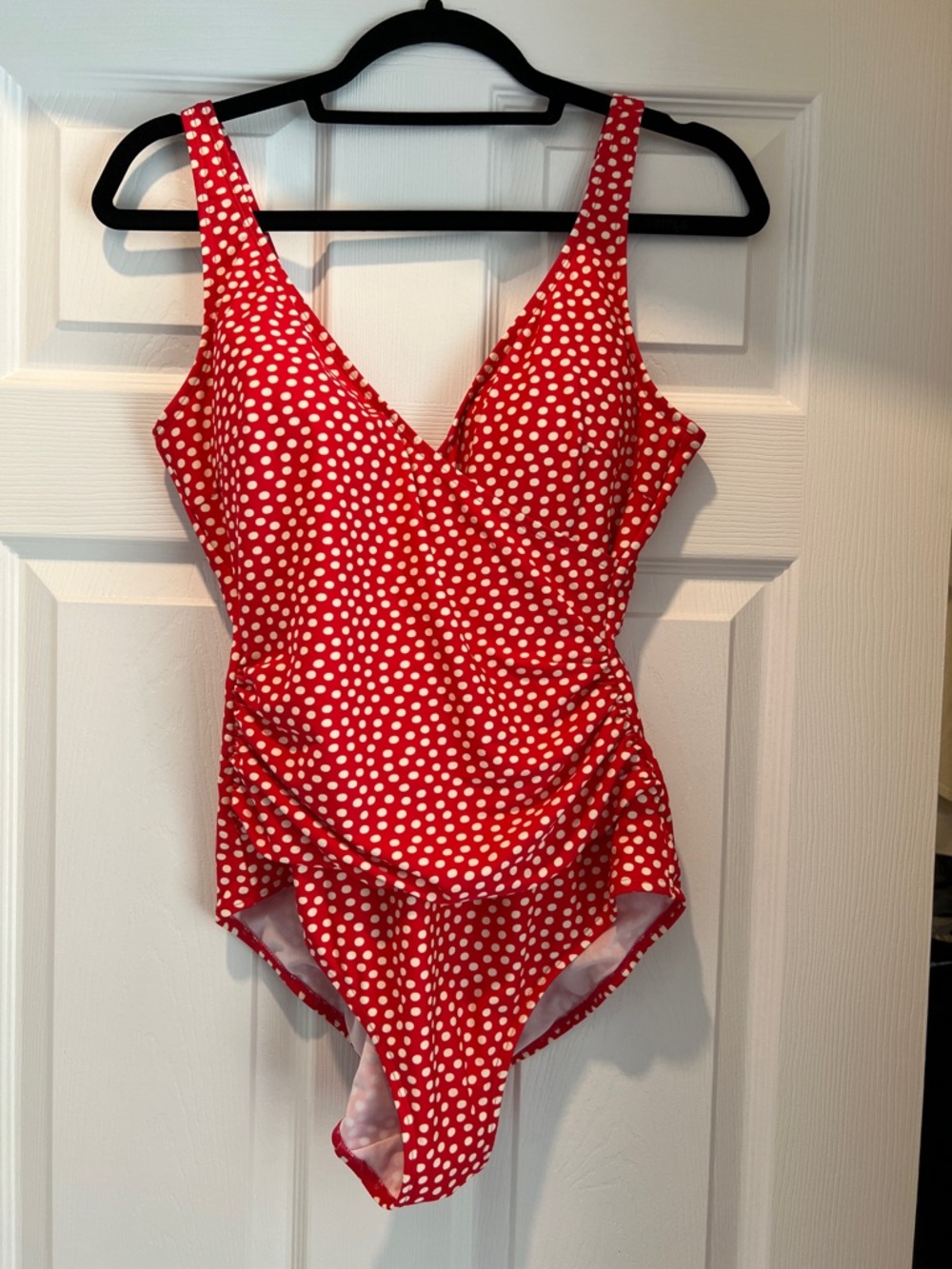 Boden RedPolka Dot One-Piece Swimsuit